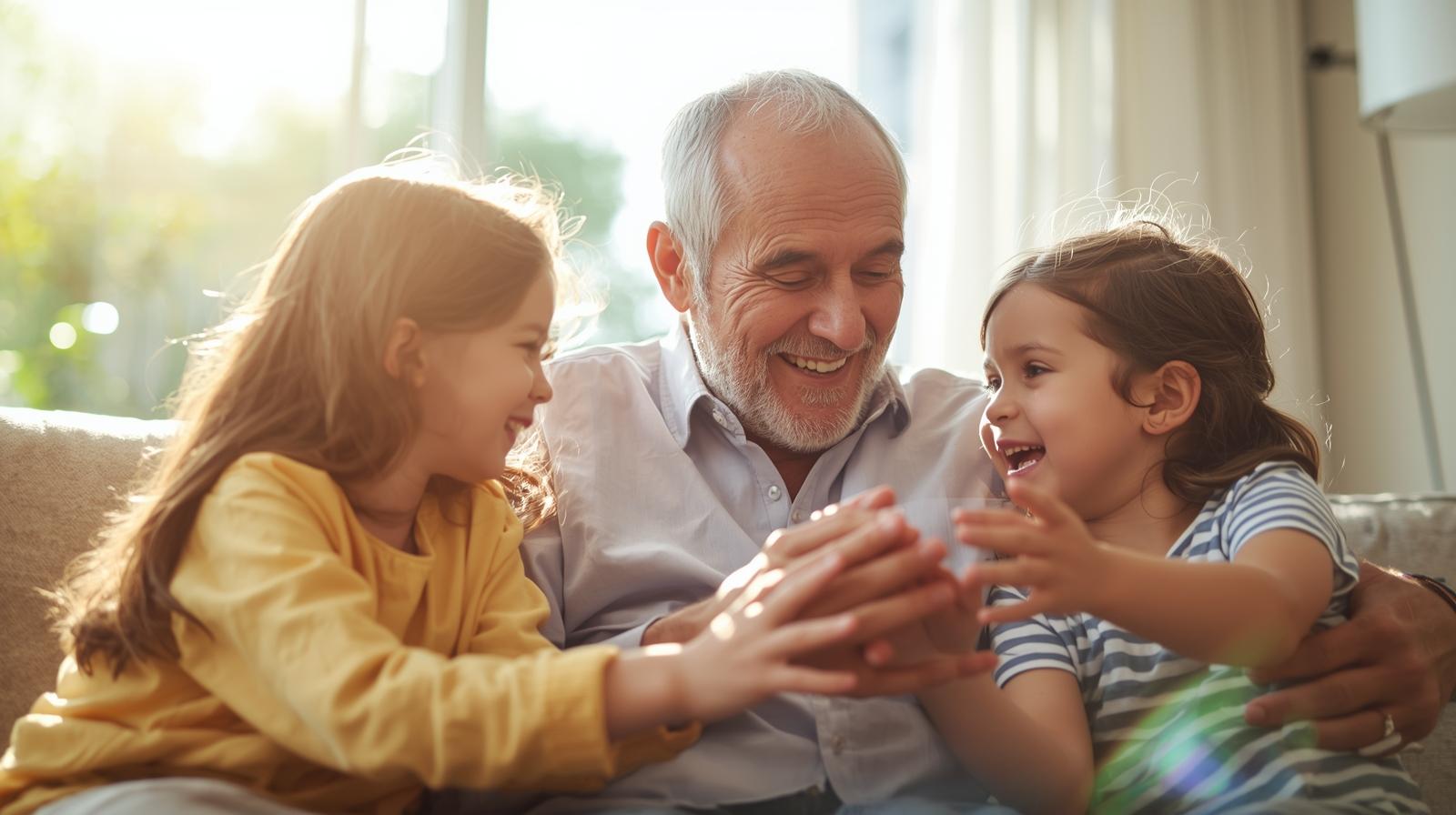 Please Provide An Image Of A Grandparent Playing With Their Grandchildren (2)